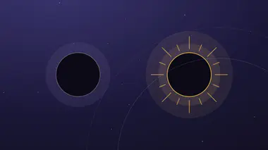 Deux disques lunaires côte à côte, nouvelle lune sombre et nouvelle lune éclipsée couronnée