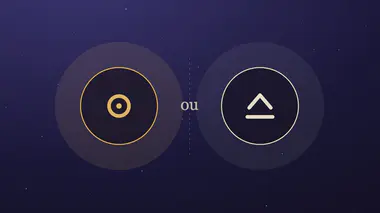 Les glyphes du Soleil et de l'ascendant côte à côte, séparés par une ligne pointillée et le mot ou