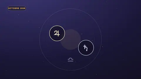 Jupiter et Saturne sur une roue, mention Octobre 2026
